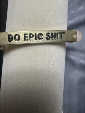 Dylan Do Epic Shi## Bracelet Gold Tone Neutral Beaded Stretch NWT